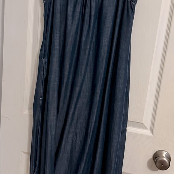 Chicos maxi Boho denim dress with pockets size 0.5 - Picture 3 of 6